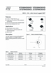 DataSheet STGP8NC60KD pdf